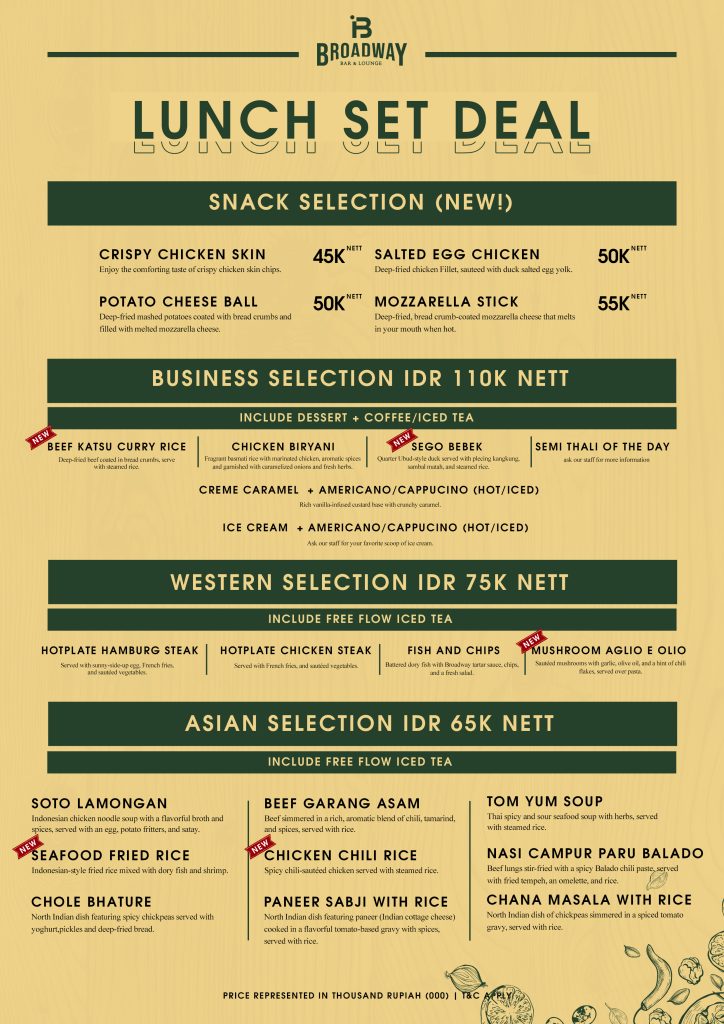 Menu Broadway – Broadway.id